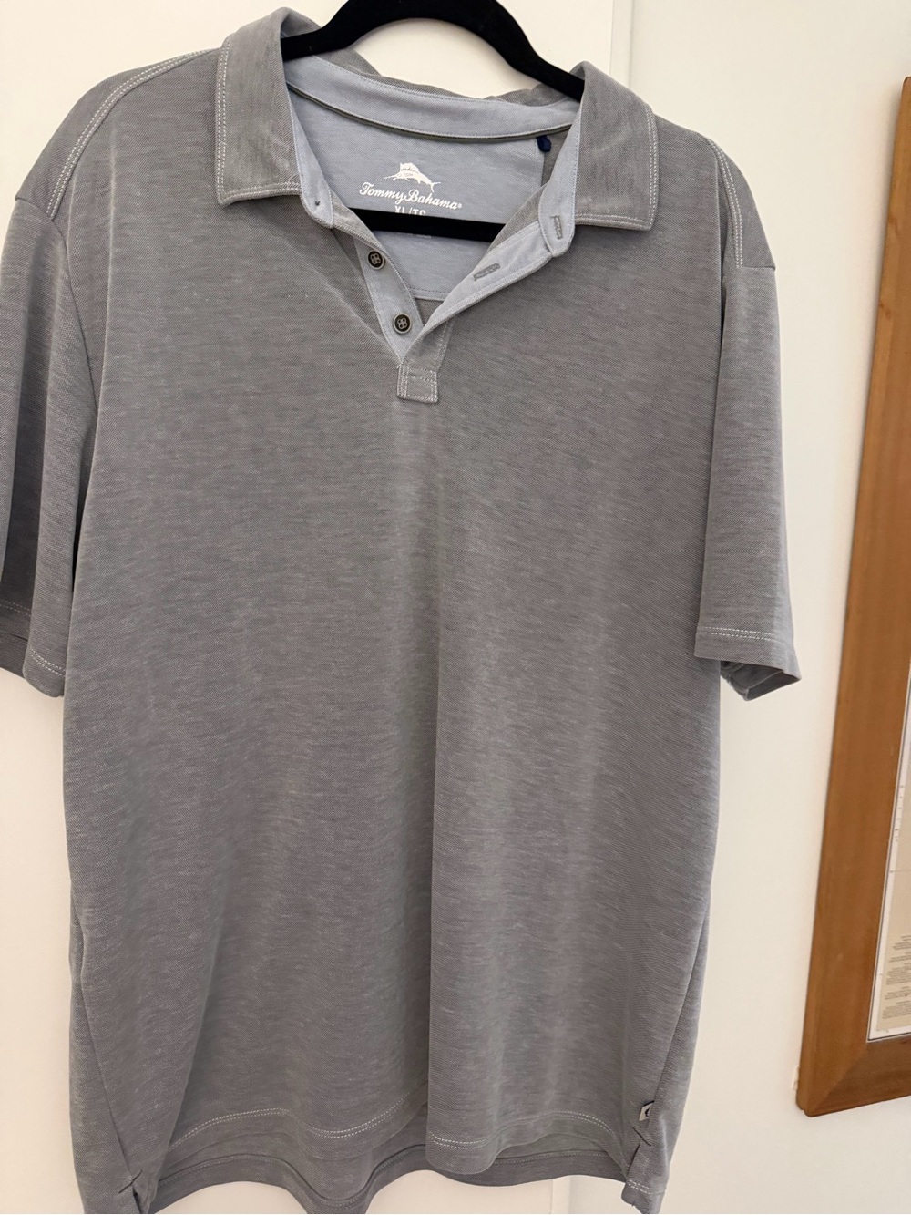 Tommy Bahama Men's Light Gray Polo Shirt